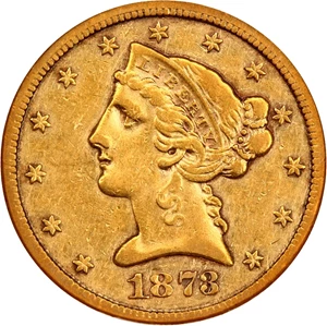image for: 1873-S $5 NGC XF45