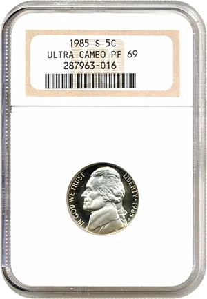 image for: 1986-S 5c PCGS Proof 69 DCameo