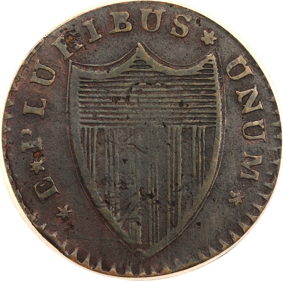image for: 1787 New Jersey PCGS VF25 (Large Planchet, Plain Shield)