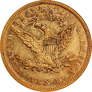 image for: 1873 $10 NGC AU55