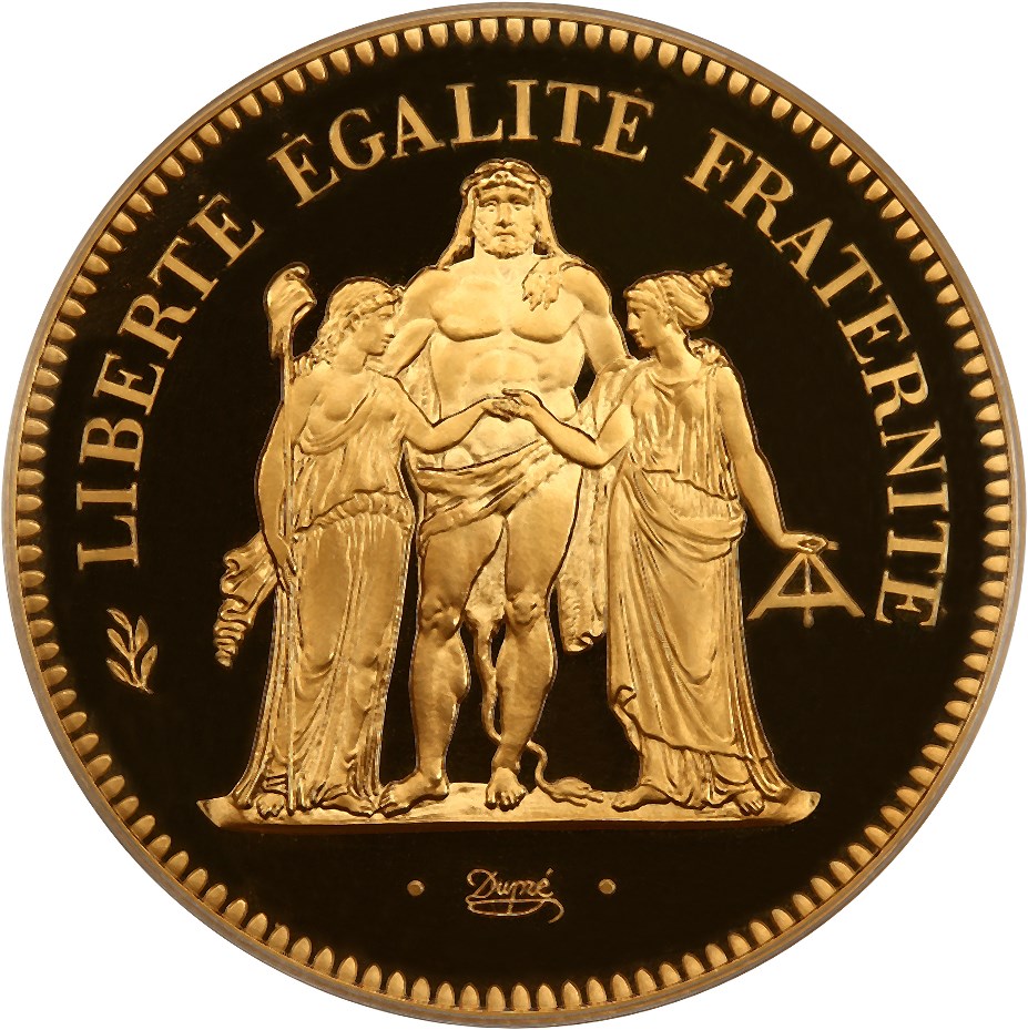 image for: France: 1975 50 Francs Gold PCGS SP65 (KM #P537) Gold Piefort