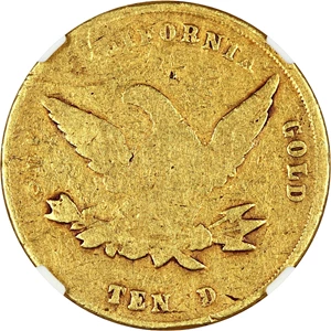 image for: 1852 Wass Molitor & Co. $10 NGC VF35 (Wide Date, Large Head)