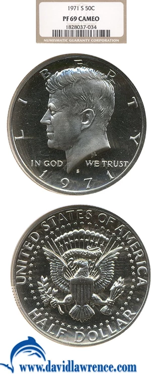 image for: 1971-S 50c NGC Proof 69 Cameo