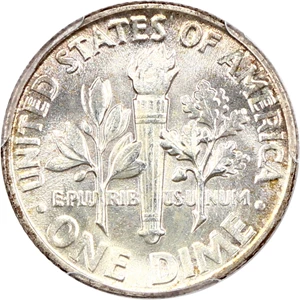 image for: 1951 10c PCGS MS66 FB