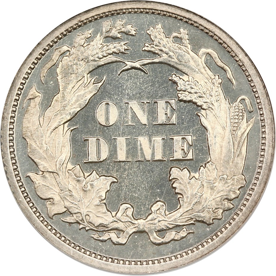 image for: 1873 10c NGC Proof 64 (Arrows)