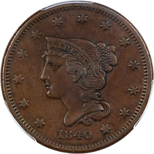 image for: 1840 1c PCGS XF40 (Small Date)