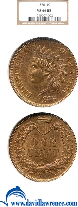 image for: 1876 1c NGC MS66 RB