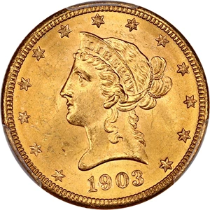 image for: 1903-S $10 PCGS/CAC MS64+ ex: The Fairmont Collection