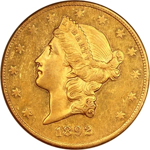 image for: 1892-CC $20 PCGS/CAC AU50 (OGH)