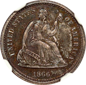 image for: 1866 H10c NGC Proof 65
