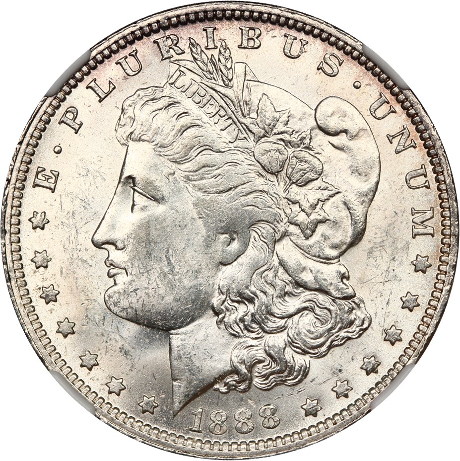 image for: Top 100 VAM: 1888-O $1 NGC MS61 (VAM-1A2, "E" Clash & Crack)
