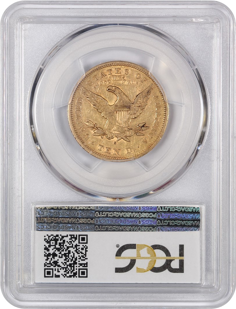 image for: 1871-S $10 PCGS/CAC VF35