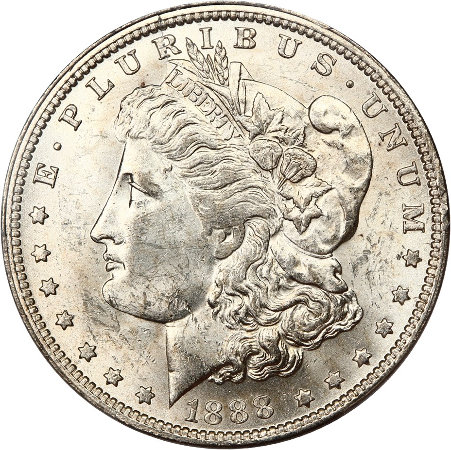 image for: Top 100 VAM: 1888-O $1 PCGS MS62 (VAM-1A, Clashed E)