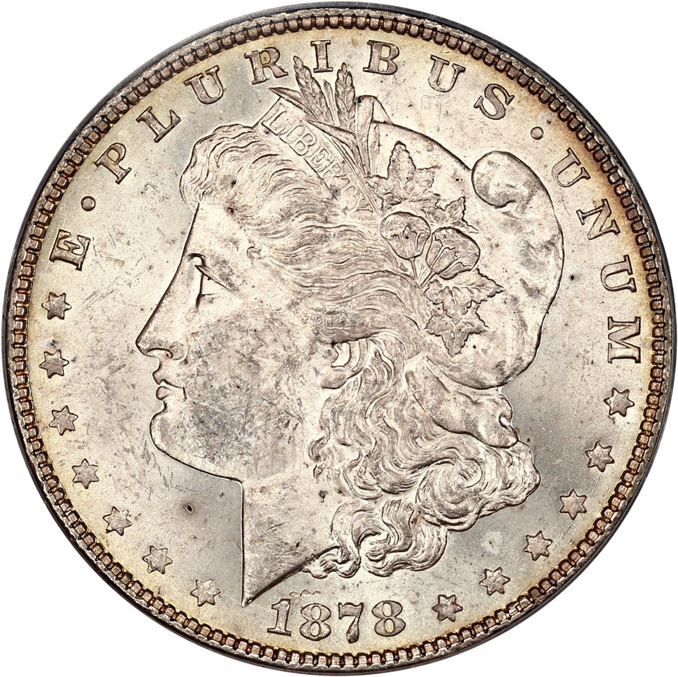 image for: 1878 7TF $1 PCGS MS62 (Reverse of 1878, VAM-81 Polished Ear)