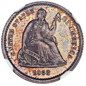 image for: 1866 H10c NGC Proof 65