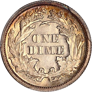 image for: 1873 10c PCGS/CAC Proof 64 CAM (Arrows)
