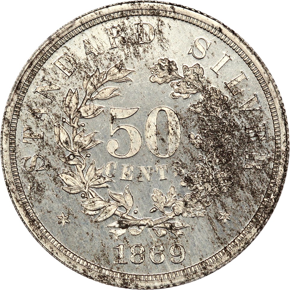image for: 1869 Pattern 50c PCGS Proof 64 (J-752)