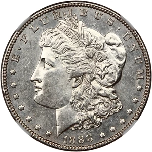 image for: 1888 $1 NGC MS62 PL