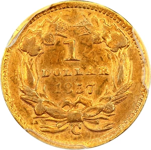 image for: 1857-C G$1 PCGS AU53