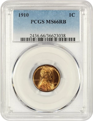 image for: 1910 1c PCGS MS66 RB