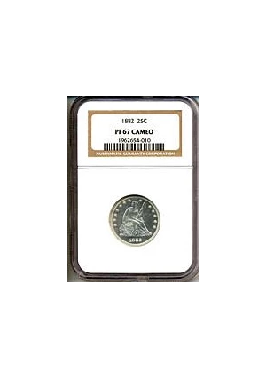 image for: 1882 25c NGC Proof 67 Cameo