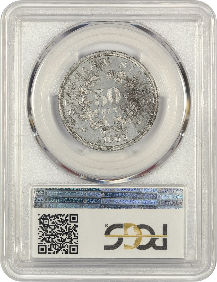 image for: 1869 Pattern 50c PCGS Proof 64 (J-752)