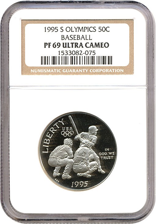 image for: 1995-S 50c Olympic Baseball NGC Proof 69 UCameo