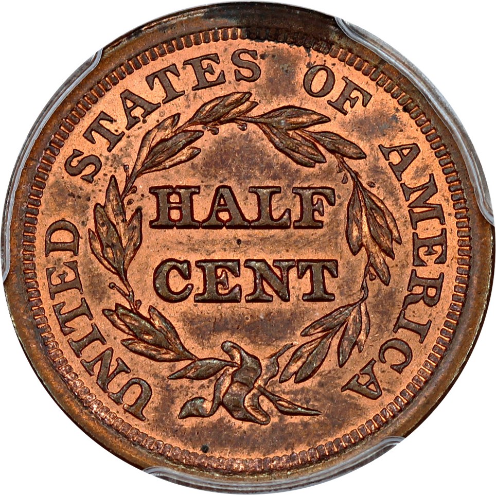 image for: 1856 1/2c PCGS MS63 RB