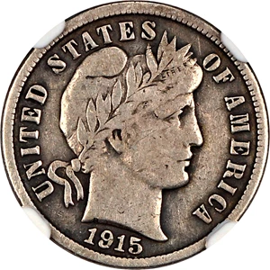 image for: 1915-S 10c NGC F12