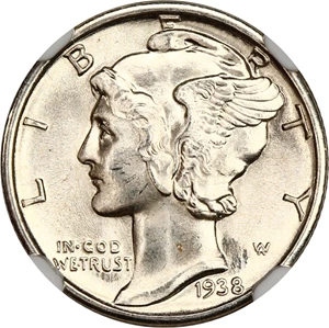 image for: 1938 10c NGC MS65