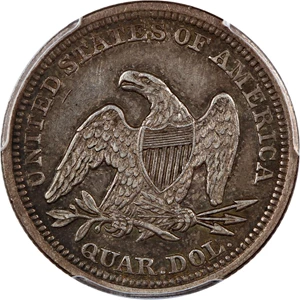 image for: 1853 25c PCGS XF45 (No Arrows)