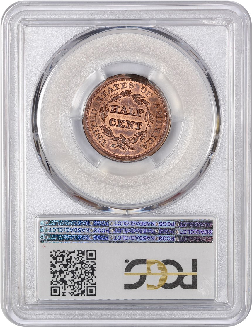 image for: 1856 1/2c PCGS MS63 RB