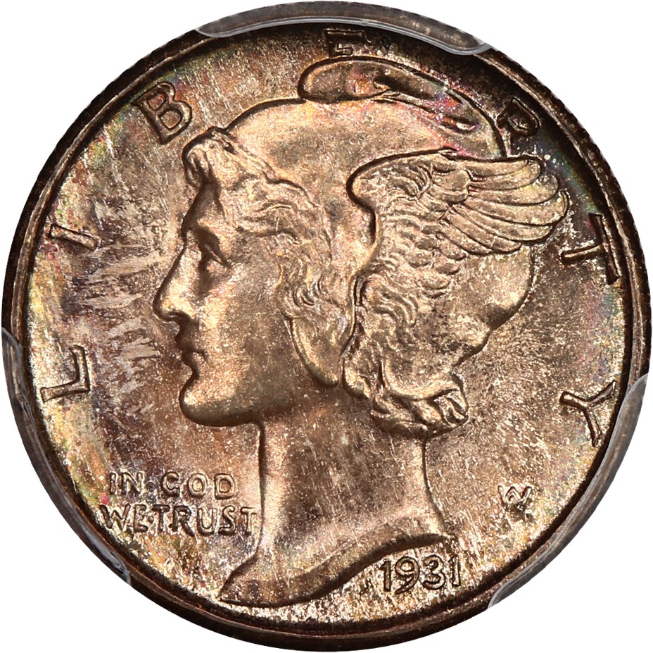 image for: 1931-S 10c PCGS MS65 FB