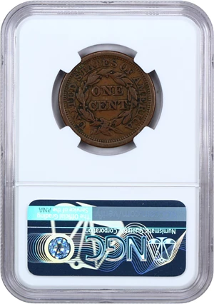 image for: 1850 1c NGC VF Details (Obv Damage)