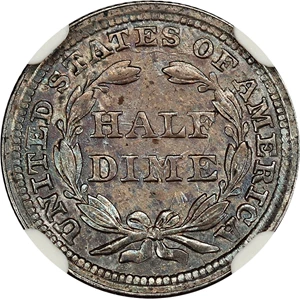 image for: 1854 H10c NGC UNC Details (Arrows, Cleaned)