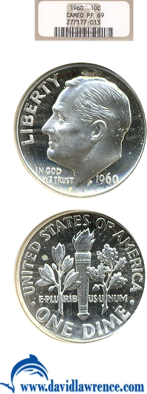 image for: 1960 10c NGC Proof 69 Cameo