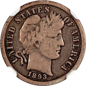 image for: 1893 10c NGC VG-10
