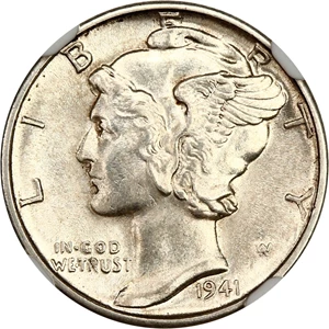 image for: 1941-D 10c NGC MS63
