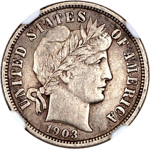 image for: 1903-O 10c NGC AU Details (Cleaned)