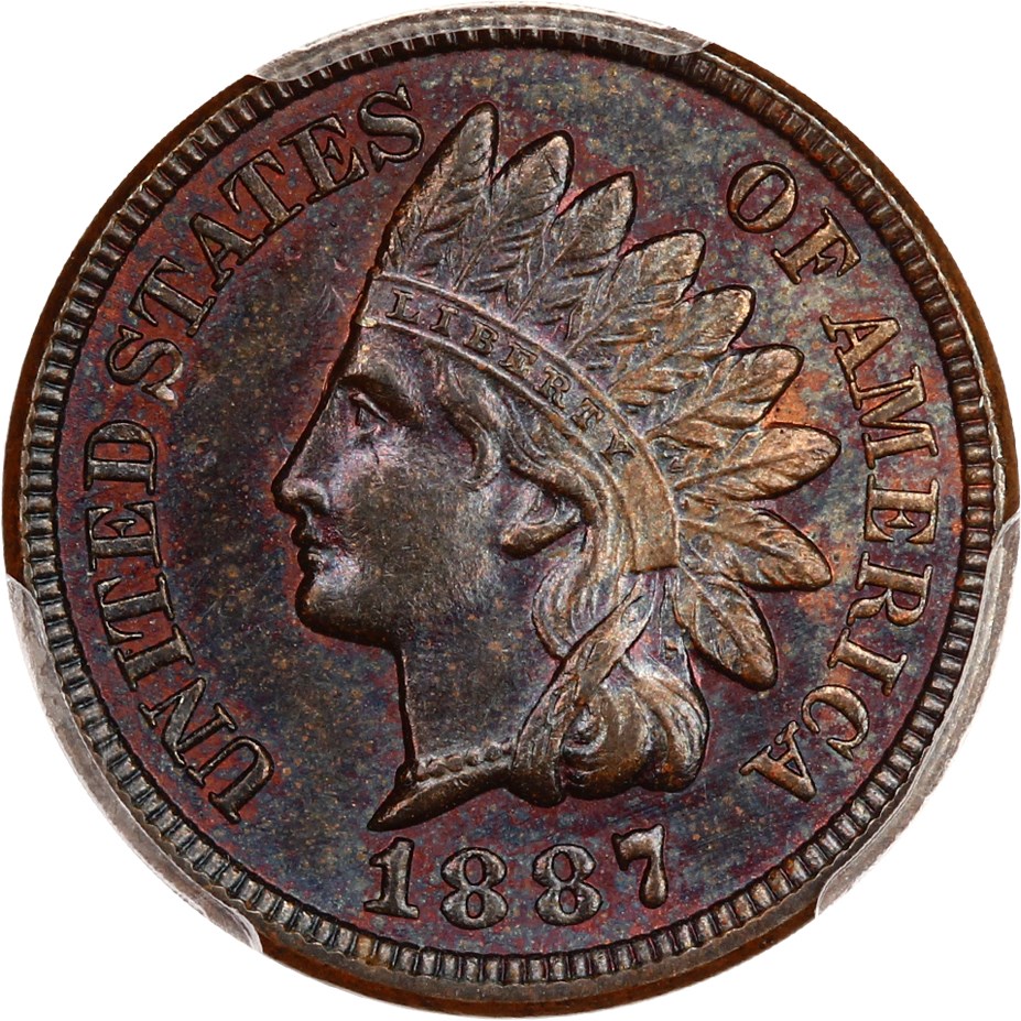 image for: 1887 1c PCGS MS62 BN