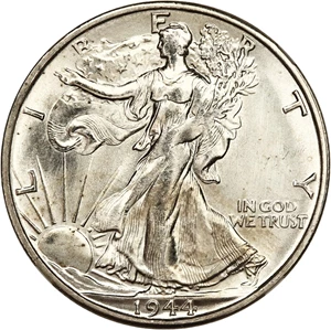 image for: 1944-S 50c NGC UNC Details (Obverse Cleaned)