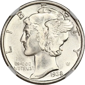 image for: 1938 10c NGC MS66