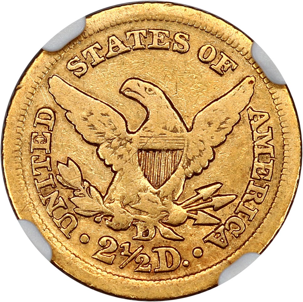 image for: 1853-D 2 1/2 NGC VF20