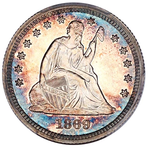 image for: 1869 25c PCGS Proof 66 CAM