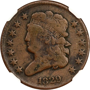 image for: 1829 1/2c NGC VG Details (Obverse Scratches, C-1)