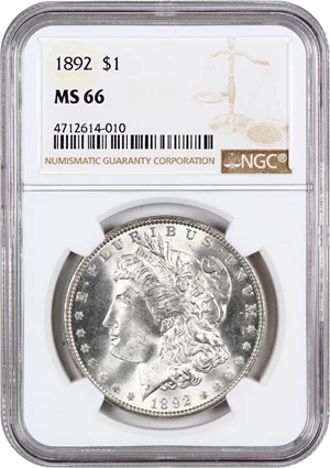 image for: 1892 $1 NGC MS66