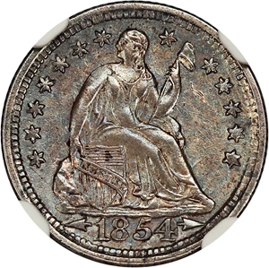 image for: 1854 H10c NGC UNC Details (Arrows, Cleaned)