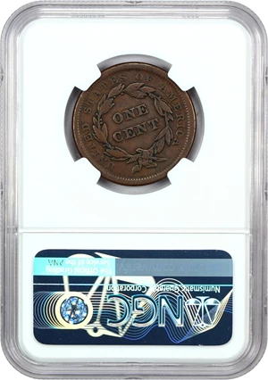 image for: 1840 1c NGC Fine Details (Large Date, Obverse Graffiti)
