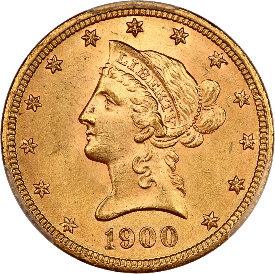 image for: 1900 $10 PCGS MS65