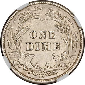 image for: 1912-D 10c NGC AU Details (Cleaned)